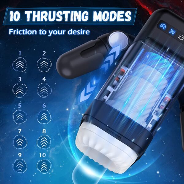Heating Robot Masturbation Game Cup for Men Automatic Thrusting Vibrator Real Vagina Sex Toy Male Masturbators with Phone Holder - Image 6