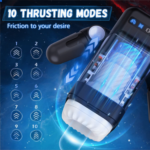 Heating Robot Masturbation Game Cup for Men Automatic Thrusting Vibrator Real Vagina Sex Toy Male Masturbators with Phone Holder - Image 3