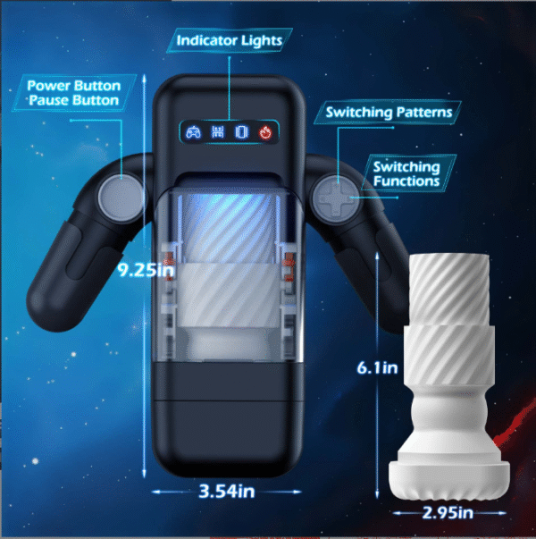 Heating Robot Masturbation Game Cup for Men Automatic Thrusting Vibrator Real Vagina Sex Toy Male Masturbators with Phone Holder - Image 6