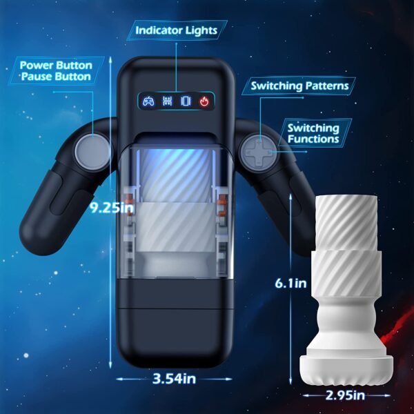 Heating Robot Masturbation Game Cup for Men Automatic Thrusting Vibrator Real Vagina Sex Toy Male Masturbators with Phone Holder - Image 4