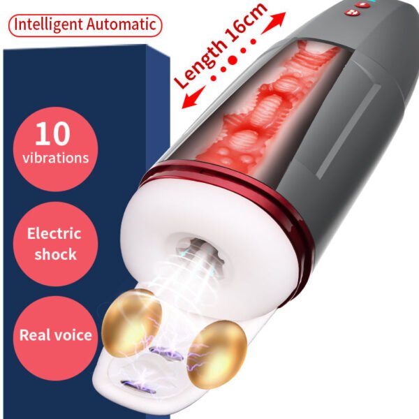 New Hands Free Male Masturbator Cup Real Touch Male Masturbator Electric Shock 10 Vibrations Masturbation Cup - Image 6