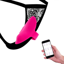 Interactive APP Control Vibrator Silicone Couples Sex Toys Wireless Strap on Wearable Butterfly Vibrator Female Women Sex Toys