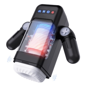 Heating Robot Masturbation Game Cup for Men Automatic Thrusting Vibrator Real Vagina Sex Toy Male Masturbators with Phone Holder