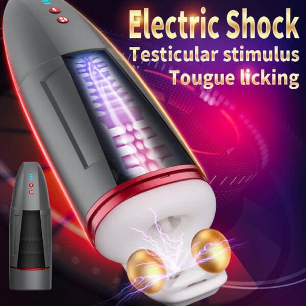 New Hands Free Male Masturbator Cup Real Touch Male Masturbator Electric Shock 10 Vibrations Masturbation Cup - Image 2