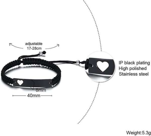 Dacida Matching Couples Bracelets for Women Men Long Distance Bracelets for Couples His Hers Bracelets Relationship Bracelets Anniversary Christmas Birthday Gifts - Image 33