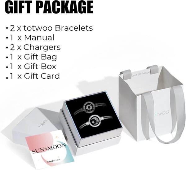 Dacida Long Distance Touch Bracelets for Couples, Vibration & Light up for Love Couples Bracelets | Long Distance Relationship Gifts for Girlfriend Bluetooth Pairing Jewelry - Image 19
