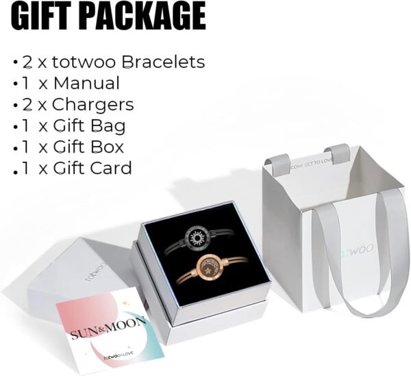 Dacida Long Distance Touch Bracelets for Couples, Vibration & Light up for Love Couples Bracelets | Long Distance Relationship Gifts for Girlfriend Bluetooth Pairing Jewelry - Image 50