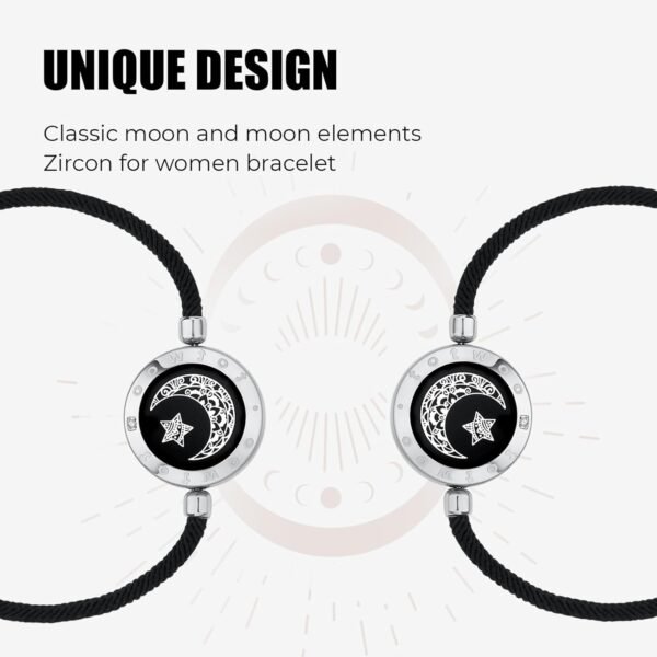Dacida Long Distance Touch Bracelets for Couples, Vibration & Light up for Love Couples Bracelets | Long Distance Relationship Gifts for Girlfriend Bluetooth Pairing Jewelry - Image 23