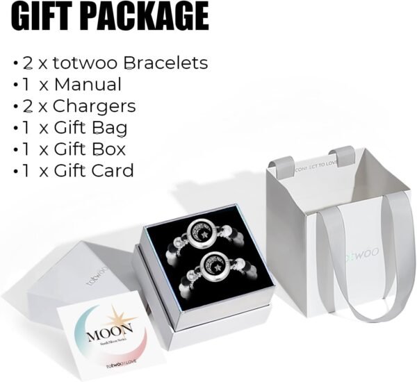 Dacida Long Distance Touch Bracelets for Couples, Vibration & Light up for Love Couples Bracelets | Long Distance Relationship Gifts for Girlfriend Bluetooth Pairing Jewelry - Image 31