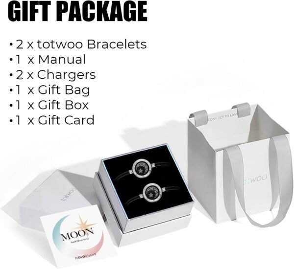 Dacida Long Distance Touch Bracelets for Couples, Vibration & Light up for Love Couples Bracelets | Long Distance Relationship Gifts for Girlfriend Bluetooth Pairing Jewelry - Image 25