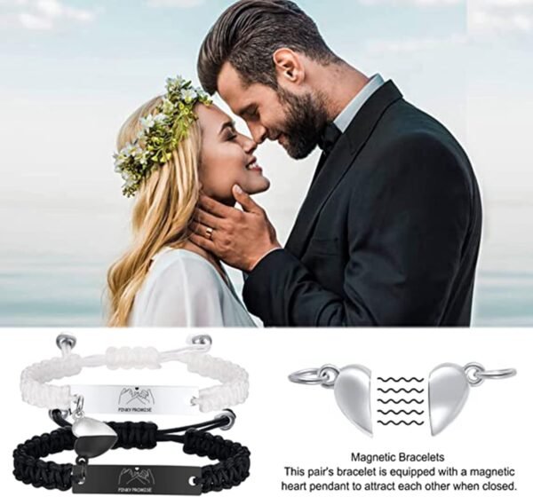 Dacida Matching Couples Bracelets for Women Men Long Distance Bracelets for Couples His Hers Bracelets Relationship Bracelets Anniversary Christmas Birthday Gifts - Image 45