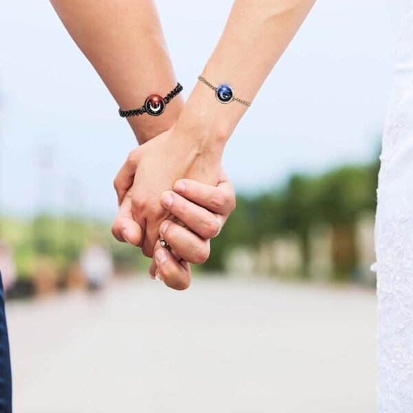 Dacida Long Distance Touch Bracelets,Couples Bracelets, Remote Smart Matching Couples Bracelet for Couples Suitable for Long Distance Relationship Girlfriend Boyfriend Passing on Love and Miss Gifts - Image 16