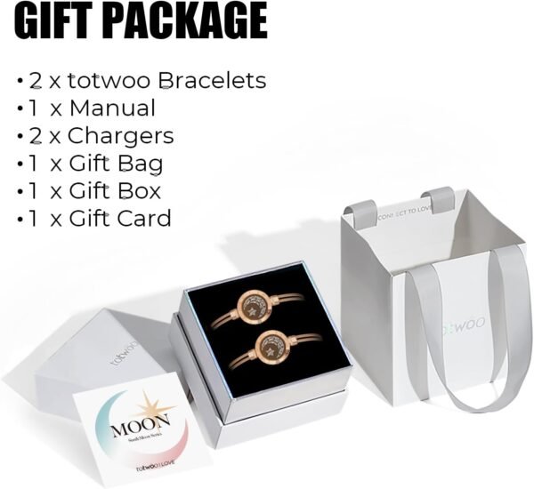Dacida Long Distance Touch Bracelets for Couples, Vibration & Light up for Love Couples Bracelets | Long Distance Relationship Gifts for Girlfriend Bluetooth Pairing Jewelry - Image 44
