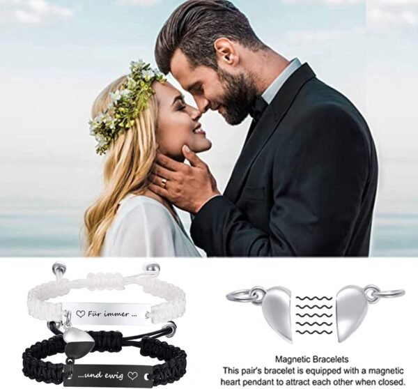 Dacida Matching Couples Bracelets for Women Men Long Distance Bracelets for Couples His Hers Bracelets Relationship Bracelets Anniversary Christmas Birthday Gifts - Image 20