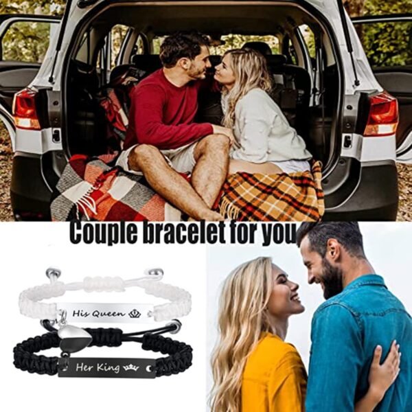 Dacida Matching Couples Bracelets for Women Men Long Distance Bracelets for Couples His Hers Bracelets Relationship Bracelets Anniversary Christmas Birthday Gifts - Image 47