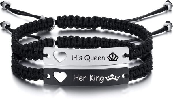 Dacida Matching Couples Bracelets for Women Men Long Distance Bracelets for Couples His Hers Bracelets Relationship Bracelets Anniversary Christmas Birthday Gifts - Image 31