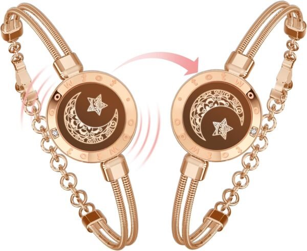 Dacida Long Distance Touch Bracelets for Couples, Vibration & Light up for Love Couples Bracelets | Long Distance Relationship Gifts for Girlfriend Bluetooth Pairing Jewelry - Image 39