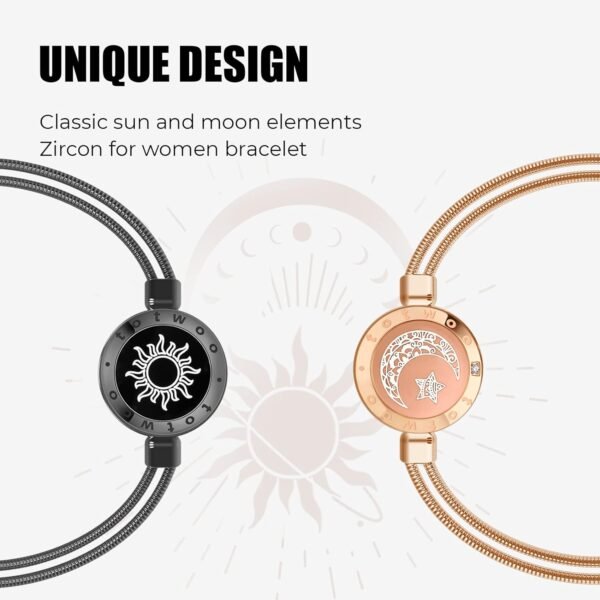 Dacida Long Distance Touch Bracelets for Couples, Vibration & Light up for Love Couples Bracelets | Long Distance Relationship Gifts for Girlfriend Bluetooth Pairing Jewelry - Image 48