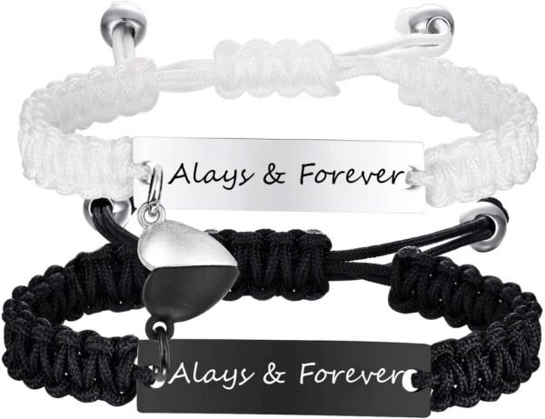 Dacida Matching Couples Bracelets for Women Men Long Distance Bracelets for Couples His Hers Bracelets Relationship Bracelets Anniversary Christmas Birthday Gifts - Image 7