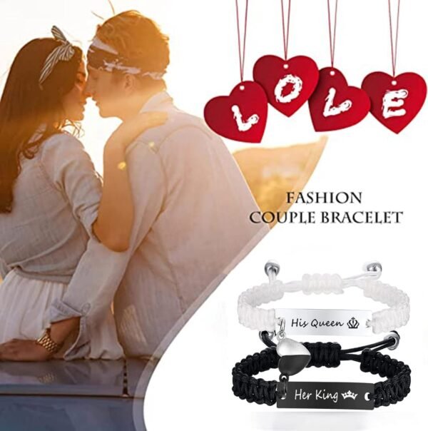 Dacida Matching Couples Bracelets for Women Men Long Distance Bracelets for Couples His Hers Bracelets Relationship Bracelets Anniversary Christmas Birthday Gifts - Image 46
